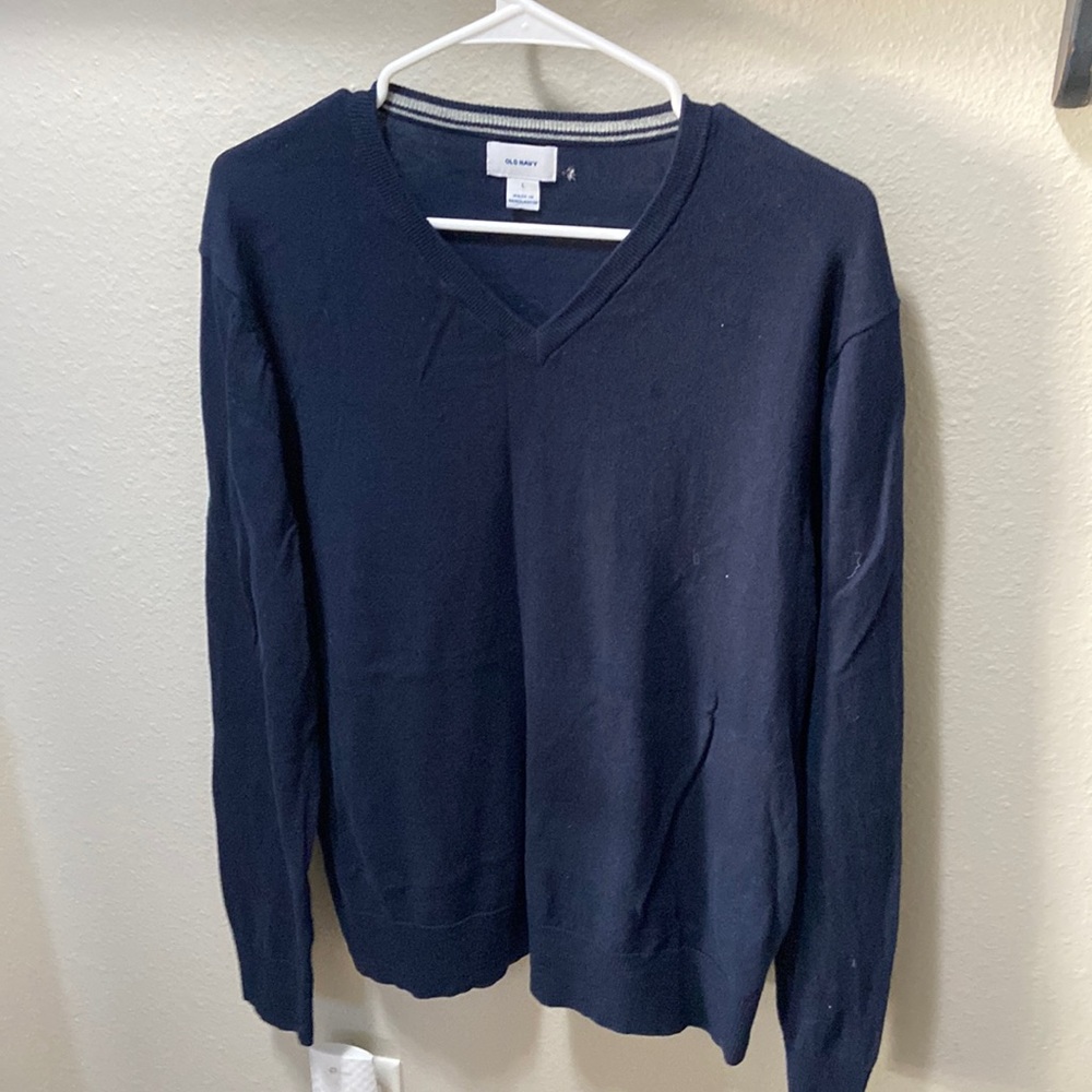 Large Navy Light Weight Sweater